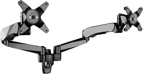 Mount-It! CLiX Dual Monitor Wall Mount Full Motion Arms, TAA-Compliant, Monitor Wall Mounts for 2 Monitors 13-34" up to 22 lbs Each, VESA 75x75 100x100, Aluminum Double Monitor Wall Mount Side by Side in Saudi Arabia
