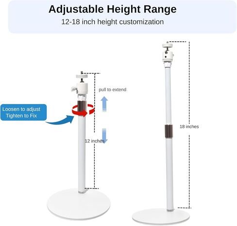 Desktop Stand for NEX Playground Device Phone Security Camera - Adjustable Height Mount with Device Clip, Aluminum Alloy Construction, 1/4" Threading, 30.5-45.5cm in Saudi Arabia