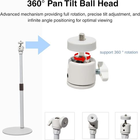 Desktop Stand for NEX Playground Device Phone Security Camera - Adjustable Height Mount with Device Clip, Aluminum Alloy Construction, 1/4" Threading, 30.5-45.5cm in Saudi Arabia