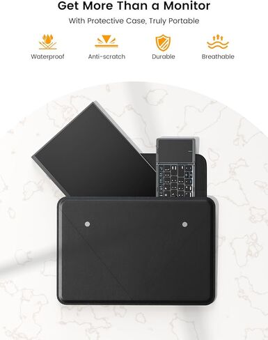 شاشة UPERFECT المحمولة التي تعمل باللمس مقاس 15.6 بوصة، وشاشة كمبيوتر محمول مزودة بلوحة مفاتيح بلوتوث، وبطارية مدمجة بقوة 8000 مللي أمبير في الساعة | حامل قابل للتعديل | مكبرات الصوت، شاشة خارجية رفيعة للغاية للهاتف، وحدة التحكم بالألعاب in Kuwait