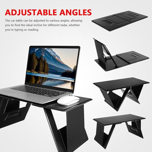 SEWACC Foldable Lap Desk with Adjustable Angles, Bed Table for Laptop and Writing, Car Table Tray for Travel and Home Use in Saudi Arabia