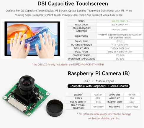 ESP32-P4 PoE Ethernet AI Development Board, Based On ESP32-P4 Chip, with PoE Module, Support P oE & USB-C Power Supply, Onboard ETH Port, MIPI-CSI/DSI, Microphone, Speaker Header, USB, etc in Saudi Arabia