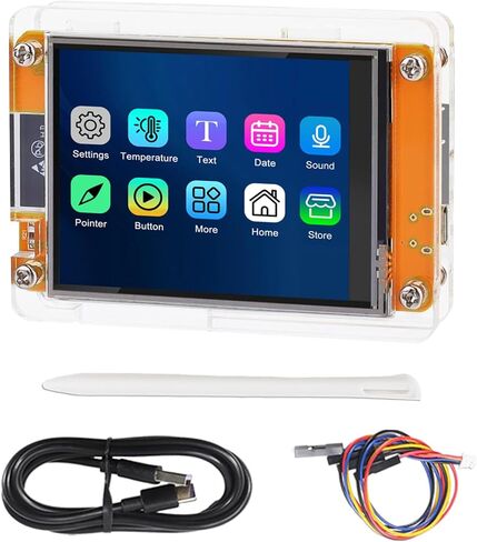 2.8" ESP32 Display ILI9341 Driver with Acrylic Case, 2.8inch ESP32-2432S028R ESP32 Display 240x320 Resistive Touchscreen TFT LCD, ESP32 Development Board for Arduino IDE in Saudi Arabia