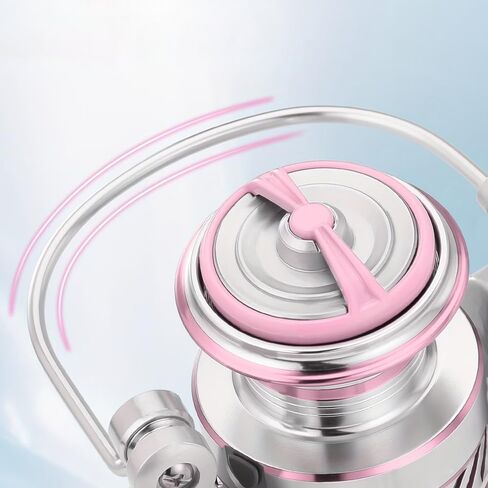 Generation Pink Spinning Fishing Reel – High-Performance 5.2:1 Gear Ratio Spinning Reel with Smooth Inline (Screw-in) Design for Precision Casting & All-Day Comfort in Saudi Arabia