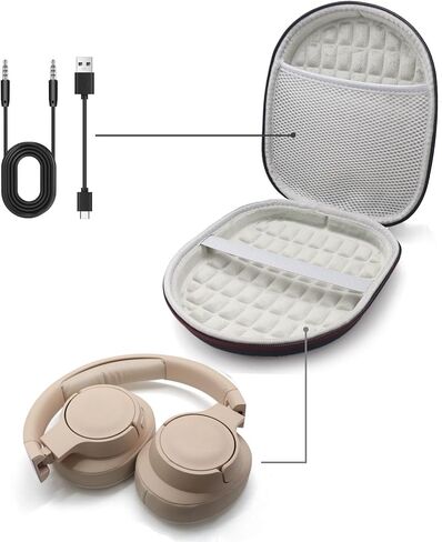 حافظة صلبة لجهاز JBL Tune 510BT 520BT 660BT 670NC 720NC 770NC، مع Sony WH-CH510N WH-CH520 WH-CH720، حافظة سماعة رأس لاسلكية لإلغاء الضوضاء مع تخزين الكابل in Kuwait