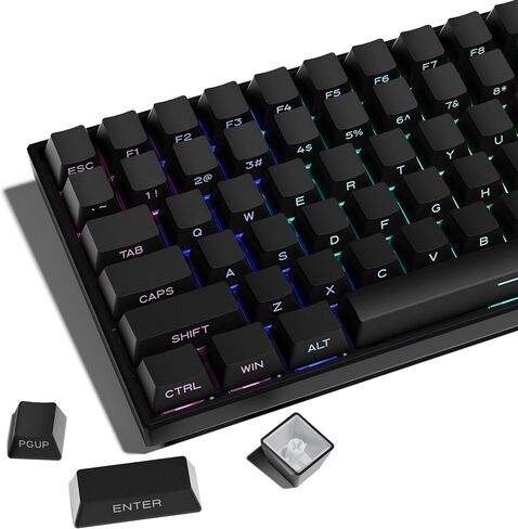 أغطية مفاتيح PBT 60 65 75 100 بالمائة، تألق مزدوج من خلال أغطية المفاتيح، مجموعة 133 مفتاحًا باللون الرمادي المتدرج، ملف تعريف OEM، نمط بسيط للوحة مفاتيح Cherry Gateron MX Switch in Saudi Arabia