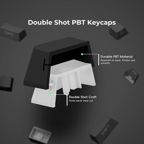 أغطية مفاتيح PBT 60 65 75 100 بالمائة، تألق مزدوج من خلال أغطية المفاتيح، مجموعة 133 مفتاحًا باللون الرمادي المتدرج، ملف تعريف OEM، نمط بسيط للوحة مفاتيح Cherry Gateron MX Switch in Saudi Arabia