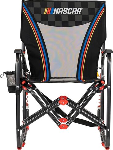 GCI Outdoor NASCAR Adjustable Rocker Camping & Sideline Sports Chair | Portable Folding Rocking Chair with Durable Armrests, Adjustable Shocks & Drink Holder in Saudi Arabia