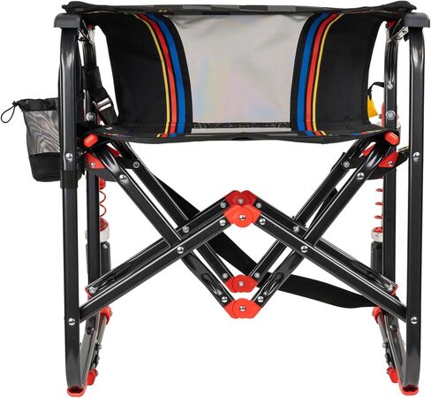 GCI Outdoor NASCAR Adjustable Rocker Camping & Sideline Sports Chair | Portable Folding Rocking Chair with Durable Armrests, Adjustable Shocks & Drink Holder in Saudi Arabia