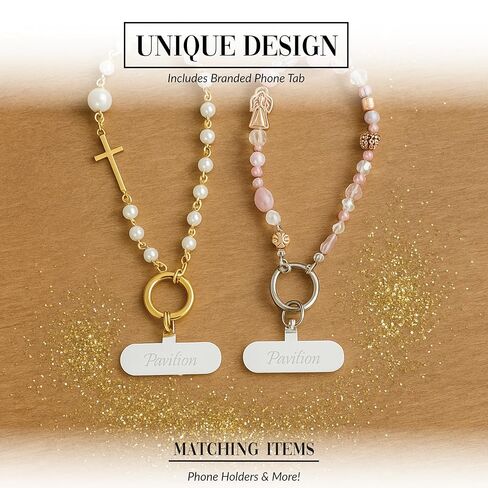 Pavilion Gift Company - Cross - Beaded Hands-Free Wrist Phone Strap Religion Religious Faithful Wristlet Accessory in Saudi Arabia