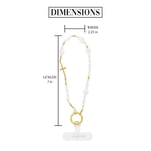 Pavilion Gift Company - Cross - Beaded Hands-Free Wrist Phone Strap Religion Religious Faithful Wristlet Accessory in Saudi Arabia