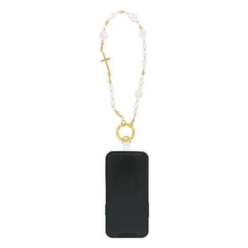 Pavilion Gift Company - Cross - Beaded Hands-Free Wrist Phone Strap Religion Religious Faithful Wristlet Accessory in Saudi Arabia