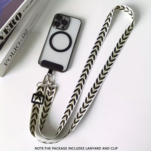 Mobile Phone Lanyards with Leaf, Long and Wide Shoulder Straps, Adjustable, Sturdy, Durable for All Kinds of Smartphones in Saudi Arabia