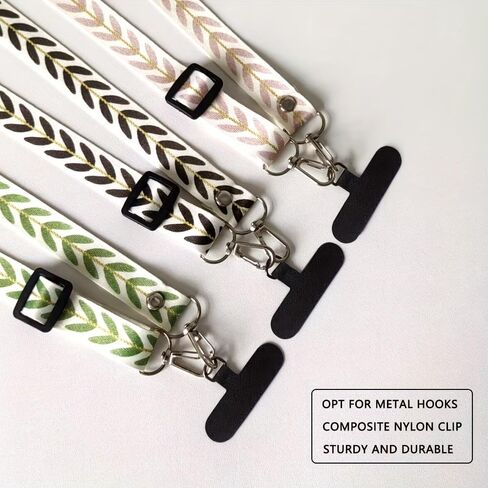 Mobile Phone Lanyards with Leaf, Long and Wide Shoulder Straps, Adjustable, Sturdy, Durable for All Kinds of Smartphones in Saudi Arabia