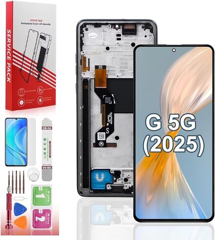 Motorola LCD لـ G 5G [إصدار 2025] مجموعات استبدال الشاشة مع إطار XT2513V XT2513-1 XT2513-2 مجموعة شاشة تعمل باللمس محول رقمي 6.7 بوصة in Kuwait
