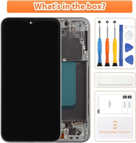 شاشة OLED لشاشة Samsung S23 FE بديلة لشاشة Samsung S23 FE LCD SM-S711B، SM-S711U أجزاء إصلاح مجموعة التحويل الرقمي التي تعمل باللمس مع إطار (أسود مع وظيفة بصمة الإصبع) in Saudi Arabia