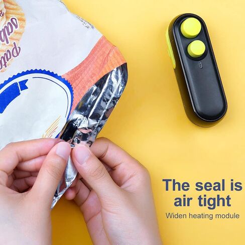 Mini Bag Sealer, 2 In 1 Heat Sealer and Cutter, USB Rechargeable Food Snack Saver, Plastic Bags Seal Machine with Magnetic Design, Vacuum Machine for Snack Chip Food Storage in Kuwait