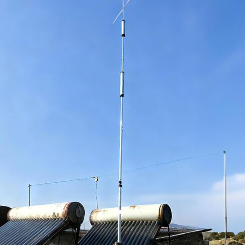 GP4 Shortwave Antenna,7-28MHz HF Vertical Antenna 4 Band 40m 20m 15m 10m, 1000W PEP SO-239, for Ham Radio Outdoor Rooftop Balcony in Saudi Arabia