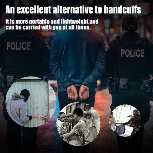 Disposable Handcuffs for Emergency, Roleplay & Security – Dual-Use Ankle & Wrist Restraints, Lightweight Nylon Tie Straps with Quick-Loop Buckle for Law Enforcement (5-Pack) (Black) in Saudi Arabia