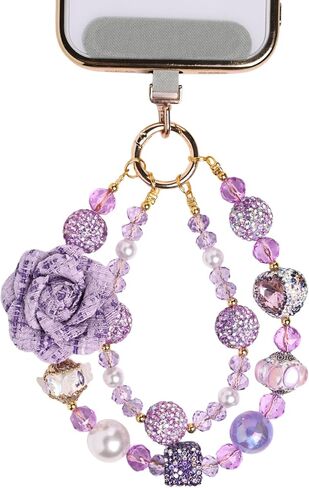 Butterfly Jeweled Phone Charms Strap Luxurious Phone Wrist Strap Vintage Cellphone Chain in Saudi Arabia
