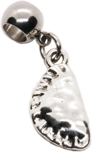 Dave The Bunny Pierogi Charm - Dumpling Charm Stainless Steel Connector with Metal Alloy Polish Food Ravioli Pierogies Dumpling Empanada to go with your Pierogi Maker Press in Saudi Arabia