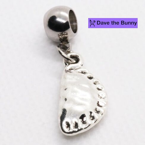Dave The Bunny Pierogi Charm - Dumpling Charm Stainless Steel Connector with Metal Alloy Polish Food Ravioli Pierogies Dumpling Empanada to go with your Pierogi Maker Press in Saudi Arabia