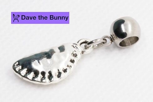Dave The Bunny Pierogi Charm - Dumpling Charm Stainless Steel Connector with Metal Alloy Polish Food Ravioli Pierogies Dumpling Empanada to go with your Pierogi Maker Press in Saudi Arabia