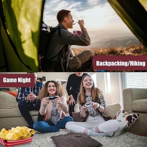 أوعية قابلة للطي للتخييم من VibrantCamp مع أطباق وأكواب - طقم فوضى خفيف الوزن مكون من 13 أو 4 قطع وخالي من مادة BPA مع حقيبة محمولة لحقائب الظهر والمشي لمسافات طويلة والمركبات الترفيهية in Kuwait