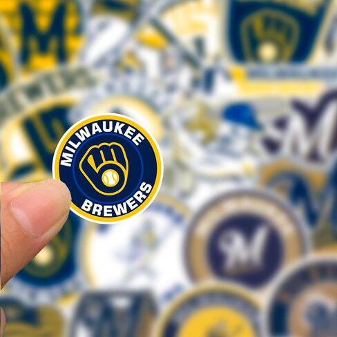 30 قطعة من ملصقات Milwaukee Baseball Brewers لأجهزة الكمبيوتر المحمول وزجاجة المياه ونافذة السيارة وسجل القصاصات وخوذة لوح التزلج وشارات الفينيل الرائعة للأطفال والمراهقين والبالغين والمشجعين هدايا مستوحاة من صانعي البيرة الأقوياء in Kuwait