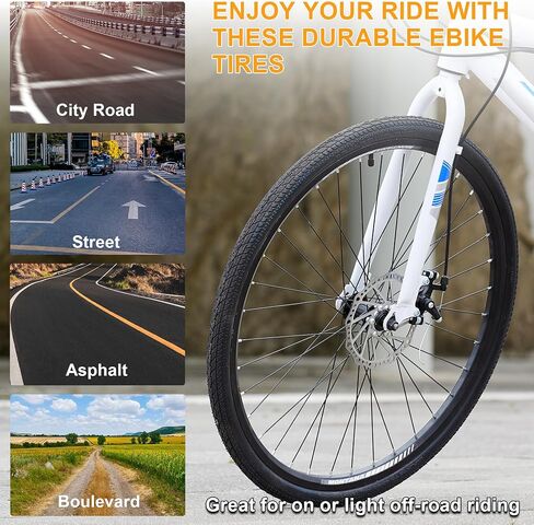 2-Pack 700x28c Bike Tire Tube, 700c Road Bike Tires & Tubes, Folding Replacement Bicycle Tires for City Commuter Road in Saudi Arabia
