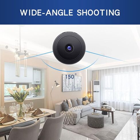 Mini Wireless Security Camera Rechargeable WiFi Camera, Portable Indoor Monitoring Camera with App Control and HD Video in Saudi Arabia
