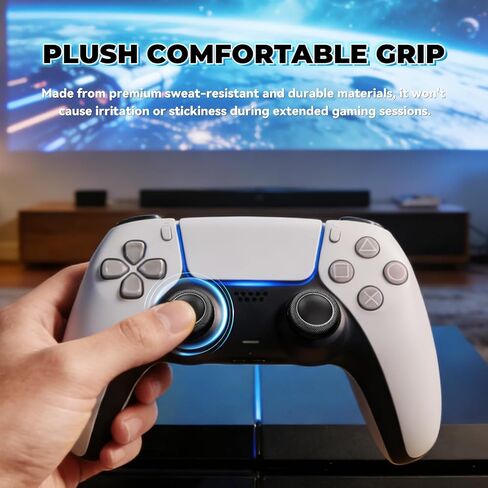 Controller Thumb Grips Replacement Caps, for PS4/PS5 Controller 12 Pack, Premium Joystick Caps for Enhanced Grip and Precision, Anti-Fingerprint, Anti-Slip, Anti-Scratch (Black) in Saudi Arabia