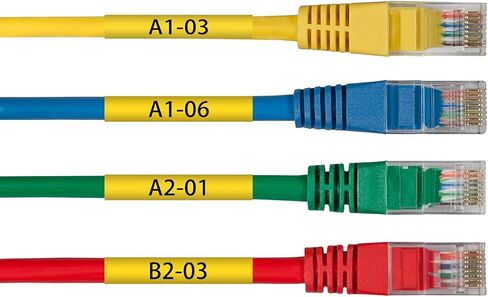 2 حزمة متوافقة مع Brother P-Touch HSe-641 HSe641 HS-641 HS641 17.7 مم 0.69 بوصة أسود على أصفر شريط لاصق للحرارة المنكمشة لكابل الأسلاك للاستخدام في PT-330 PT-340 PT-350 PT-520 PT-530 PT-540 in Saudi Arabia