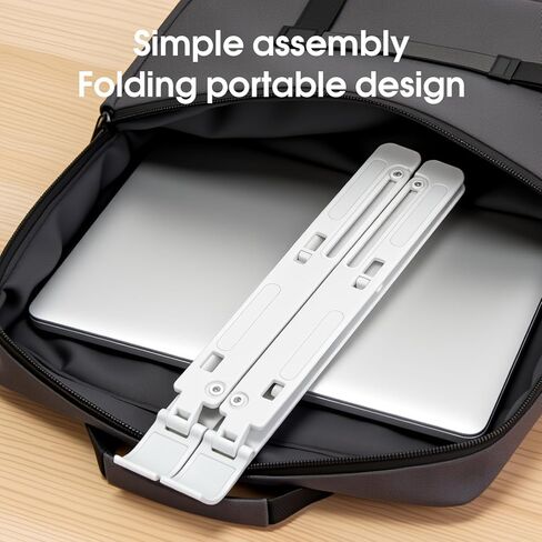 Portable Laptop Stand, Ergonomic Laptop Mount Support, Detachable Laptop Riser Notebook Holder Compatible with MacBook, Dell, Lenovo More 10-15.6" Laptops, Silver in Saudi Arabia