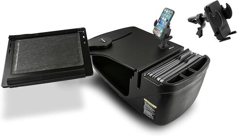 AutoExec Reach Desk Front Seat Car Desk and Portable Workstation with Phone Mount and Phone Vent Clip, Black in Saudi Arabia
