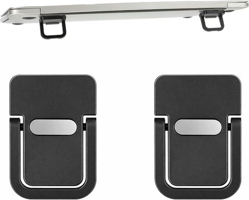 Portable Keyboard Riser 2pcs Mini Laptop Stand Metal Foldable Laptop Riser Holder Ventilated Cooling Computer Notebook Stand Ergonomic Computer Keyboard Lift with Anti-Slip Pads in Saudi Arabia