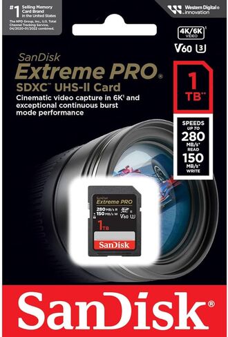 SANDISK 1TB Extreme PRO SDXC Class 10 / U3 Flash Memory Card in Saudi Arabia