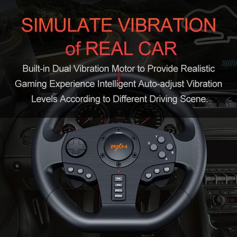 PXN PC Racing Wheel, V900 Universal Usb Car Sim 270/900 degree Race Steering Wheel with Pedals in Saudi Arabia