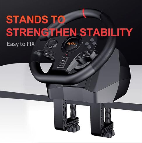 PXN PC Racing Wheel, V900 Universal Usb Car Sim 270/900 degree Race Steering Wheel with Pedals in Saudi Arabia
