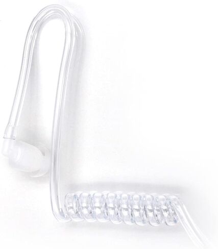 (10-Pack) Receiver/Listen Only 1Pin 2.5mm Surveillance Headset Earpiece for Remote Shoulder Speaker Microphone Motorola Kenwood Two-Way Radio with Transparent Coil Tube in Saudi Arabia