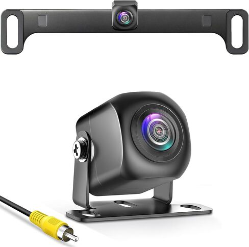 PixelMan Backup Camera, AHD 1080P Upgraded PMD3A Reverse Camera, Stainless Steel License Plate Mini Back Up Camera, IP69 Waterproof Night Vision Universal Rear View Camera for Cars,Trucks in Saudi Arabia