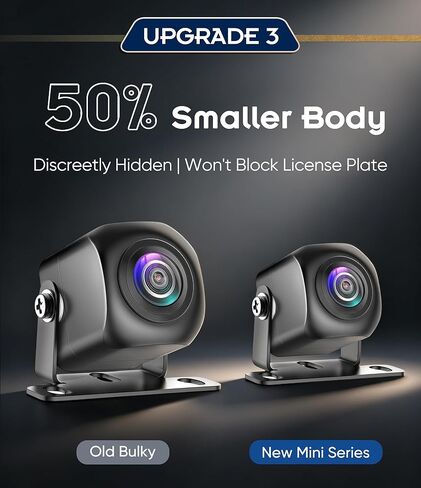 PixelMan Backup Camera, AHD 1080P Upgraded PMD3A Reverse Camera, Stainless Steel License Plate Mini Back Up Camera, IP69 Waterproof Night Vision Universal Rear View Camera for Cars,Trucks in Saudi Arabia