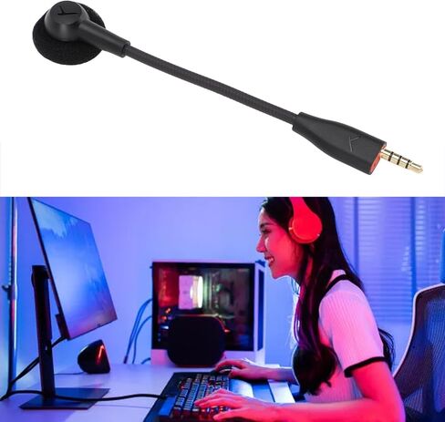 Microphone Replacement for MMX100 MMX150 Gaming Headsets, 15CM Flexible Gooseneck Hose, 3.5MM Gold Plated Connector in Saudi Arabia
