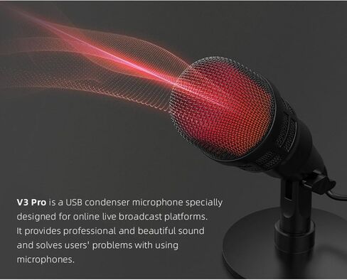 USB Condenser Mic Bundle for Streaming & Gaming | RGB Mic w/Mute, Gain, Shock Mount | PS4/5 Compatible in Saudi Arabia