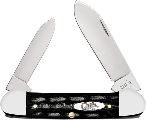Case XX WR POCKET KNIFE JIGGED BUFFALO HORN CANOE, ITEM 65029, LENGTH CLOSED 3 5/8 INCH (BH2131 SS) in Saudi Arabia