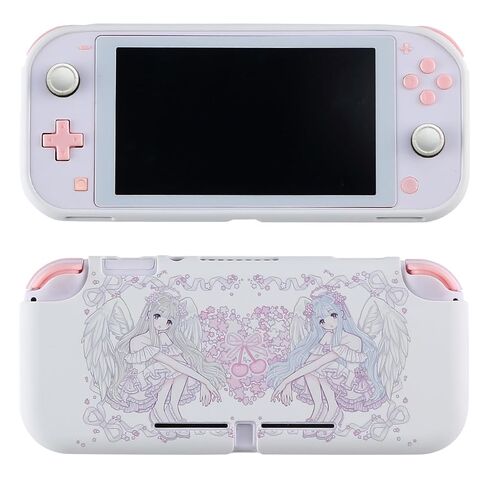 Protective Case for Switch OLED, Silicone Cover Shell Compatible with Nintendo Switch OLED Dockable Case Kawaii Pink Sakura Angel Accessory Full Protection for Controller & Joy con in Kuwait