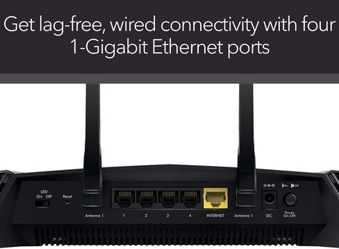 NETGEAR Nighthawk Pro Gaming XR500 Wi-Fi Router with 4 Ethernet Ports and Wireless speeds up to 2.6 Gbps, AC2600, Optimized for Low Ping in Saudi Arabia