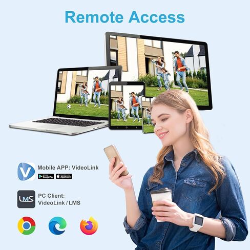 كاميرا Anpviz 4MP Bullet PoE IP مع رؤية ليلية ذكية مزدوجة الألوان، كاميرا أمان معدنية كاملة PoE داخلية/خارجية، كشف الحركة البشرية بالذكاء الاصطناعي، IP66، سلكي، NDAA، IPC-B8A43WD-S (سلسلة U) in Saudi Arabia