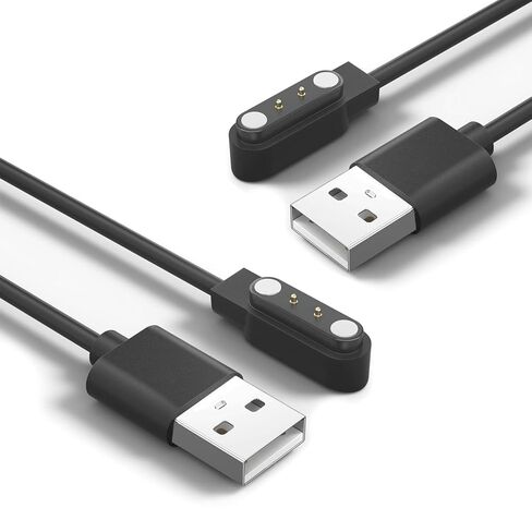 2 Pack Compatible for PEFUPEW P114, Poounur T80 KW281A Smart Watch Charger Magnetic Charging Cable in Saudi Arabia