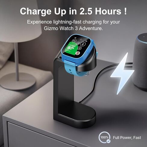 قاعدة شحن متوافقة مع Gizmo Watch 3 Adventure، قاعدة شحن سريعة مع كابل ومحول بطول 4.92 قدم، حامل شحن مغناطيسي للساعة، ملحقات ساعة ذكية للأطفال in Kuwait